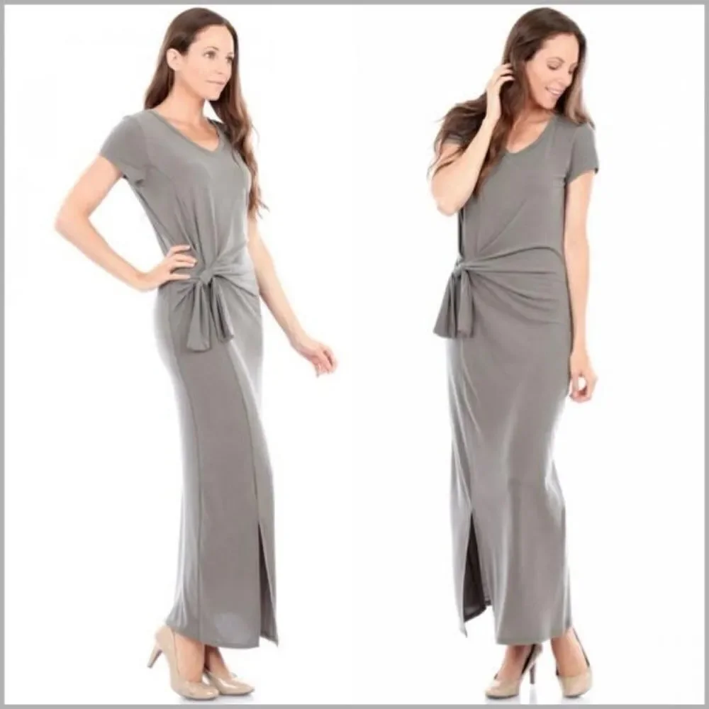 Modal Side Knot Maxi Dress - Picture 2 of 4